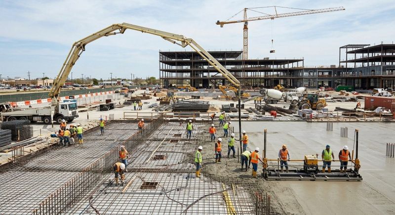 Commercial Slab Installation in Katy, TX